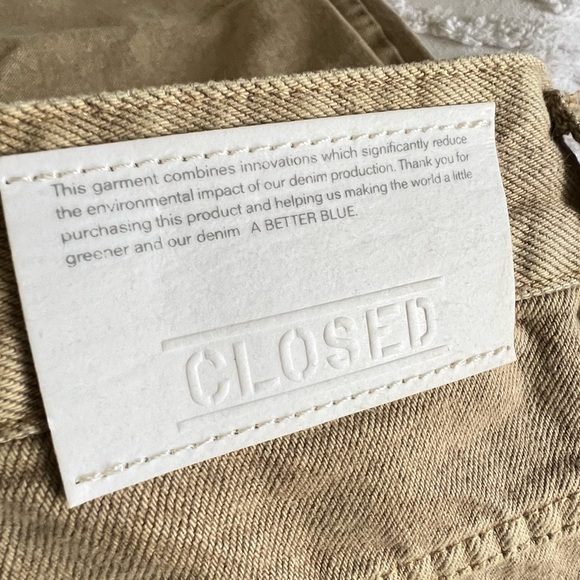 CLOSED x LENT Pant Anthro Women's Relaxed Straight Tan Denim Plus Size 33 - Picture 8 of 12
